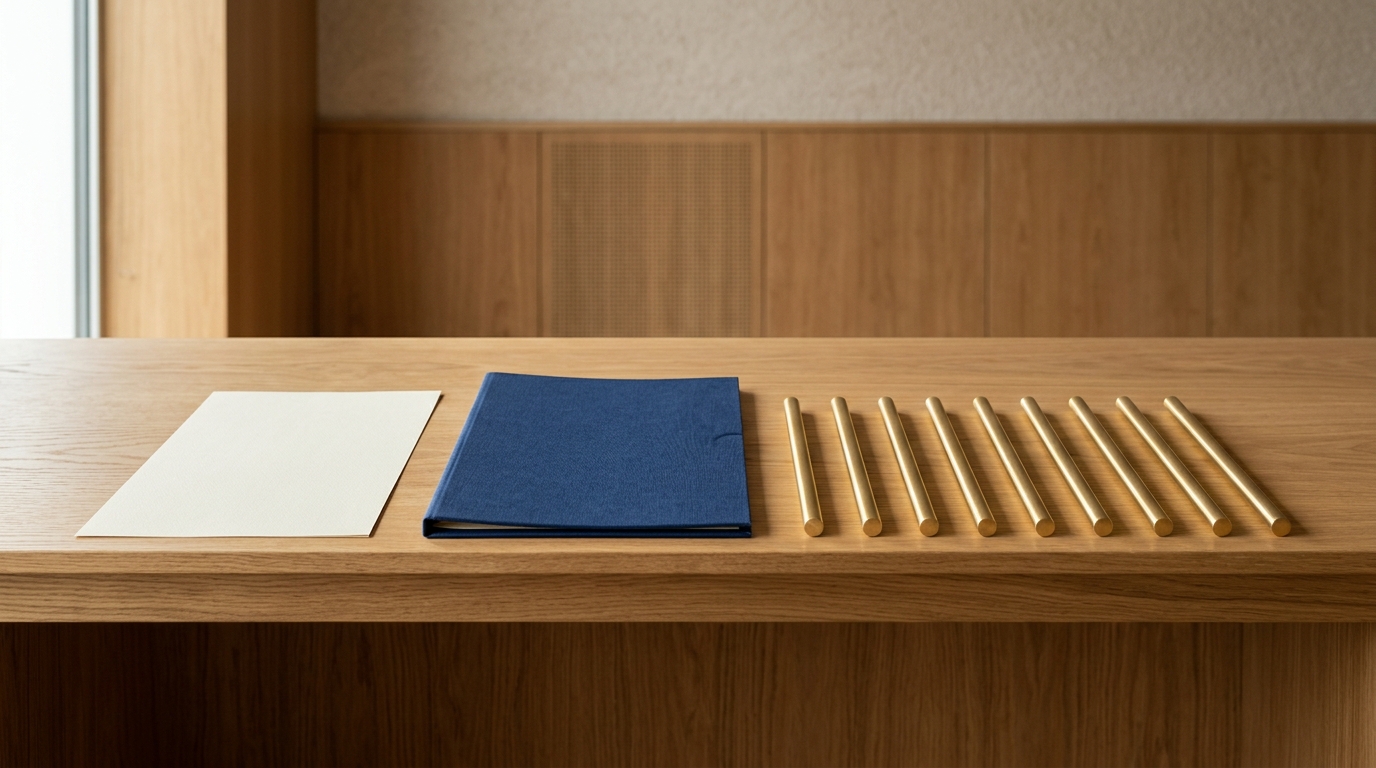 Neutral California hearing bench beside a verified declaration and ten-day calendar