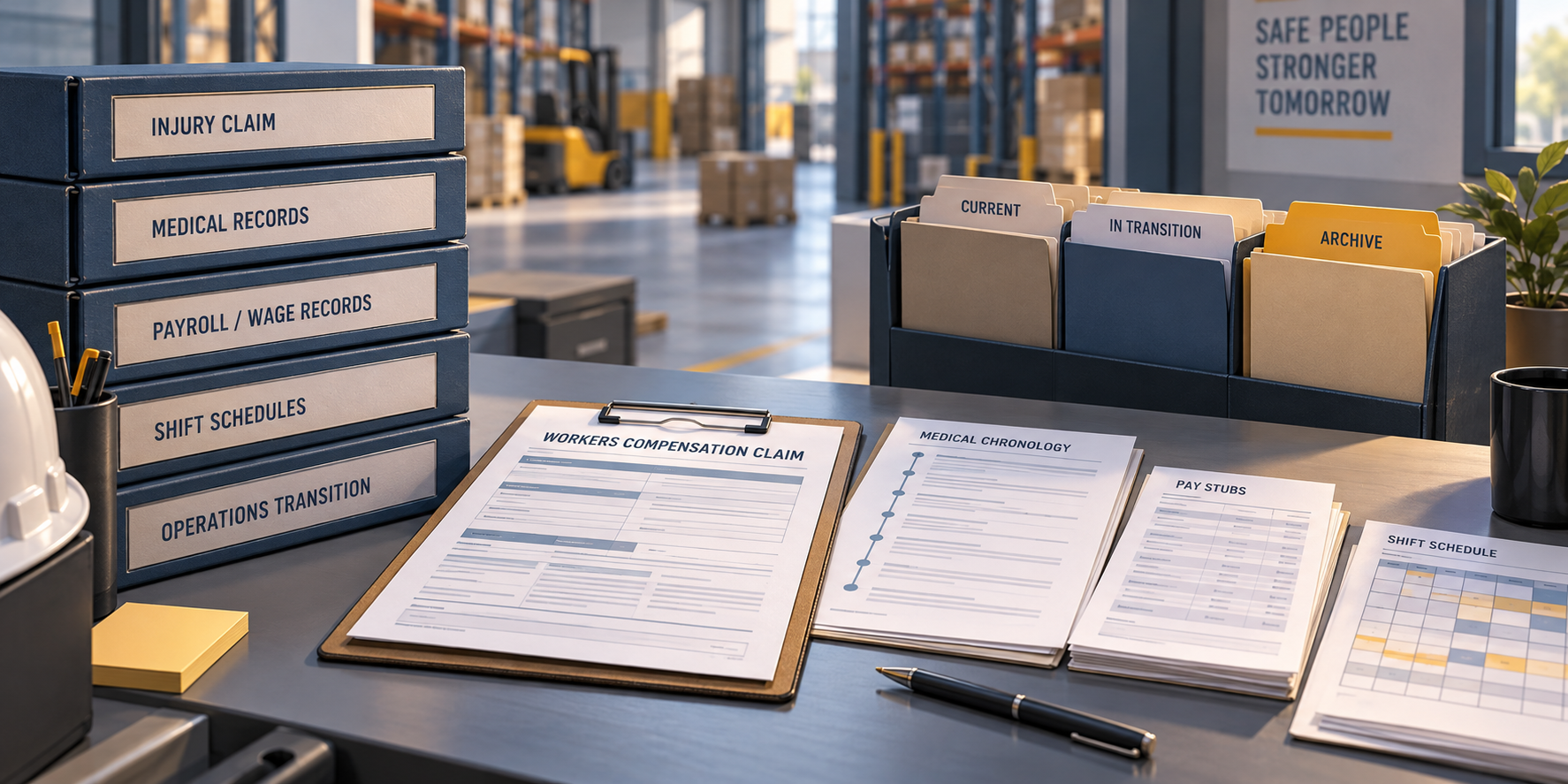 Organized records illustrating discipline, evaluation, transfer, and termination can contribute to psychiatric symptoms, but the legal analysis asks what employment events caused the injury and whether lawful, nondiscriminatory personnel actions substantially accounted for it.