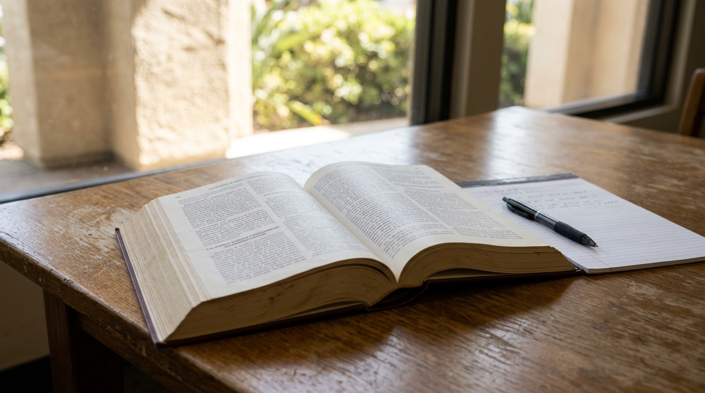 Open legal reference book and notebook used to review a filing deadline