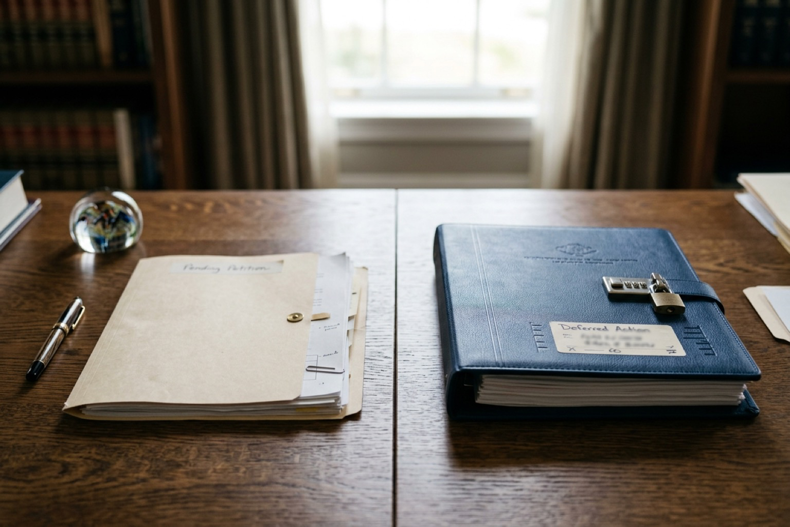 Separate U-visa receipt and custody files being compared
